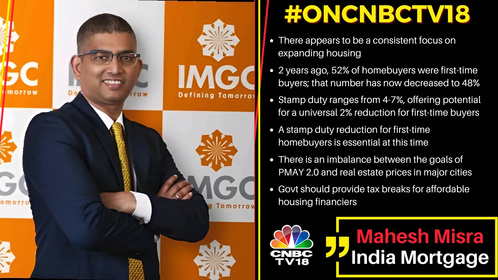 Rising urban property prices disrupting PMAY’s aim to support first- time buyers, says IMGC, MD & CEO, Mahesh Misra